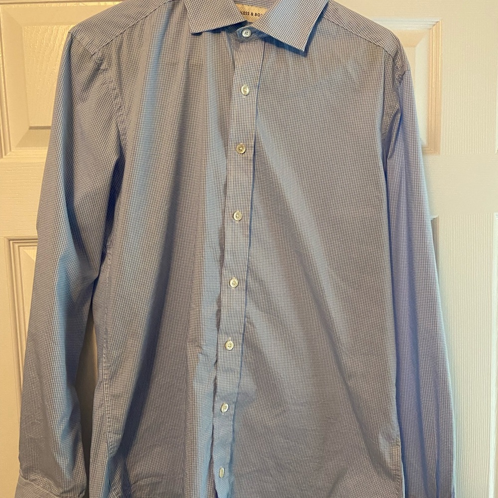 Men's Holderness and Bourne Blue Dress Shirt